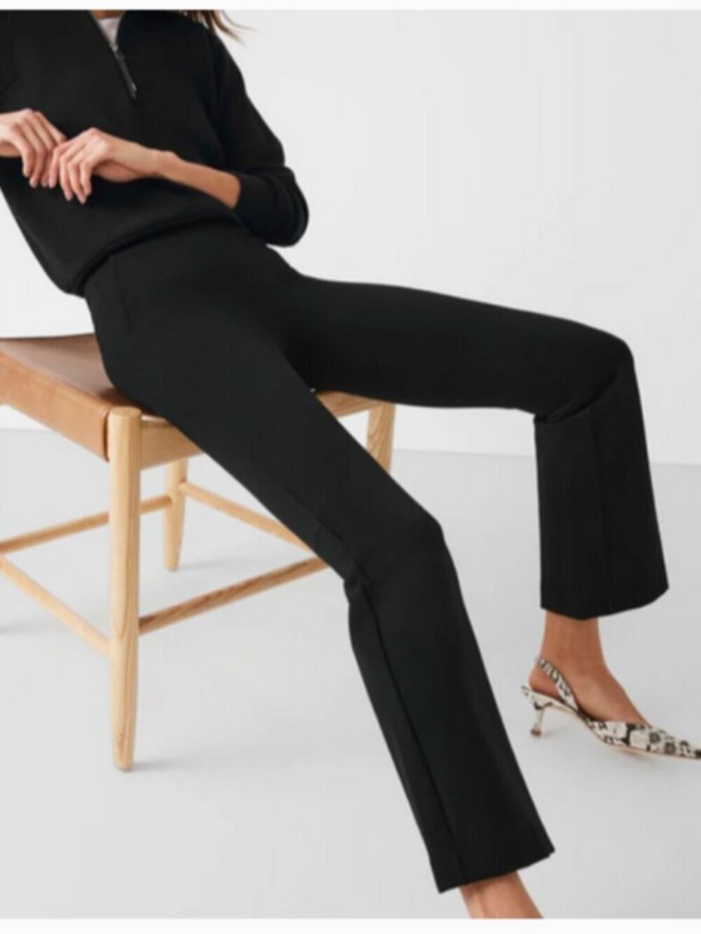 Spanx Smooth Perfect Fit Ponte Knit Straight Leg Pants size L